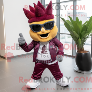 Maroon Pineapple maskot...