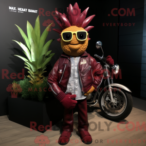 Maroon Pineapple mascot...