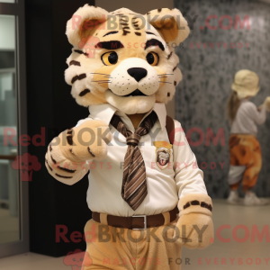 Beige Tiger mascot costume...