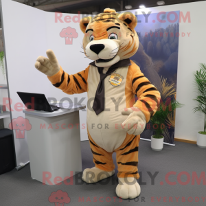 Beige Tiger mascot costume...