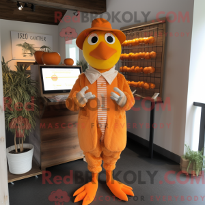 Oransje høner maskot...