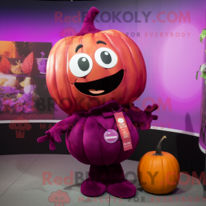 Magenta Pumpkin maskot...