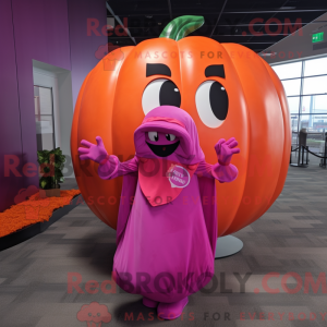 Magenta Pumpkin maskot...