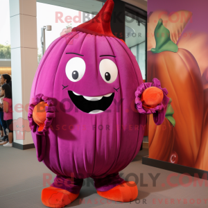 Magenta Pumpkin maskot...