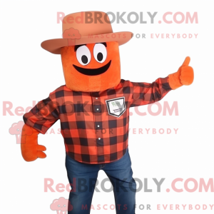 Red Orange mascot costume...