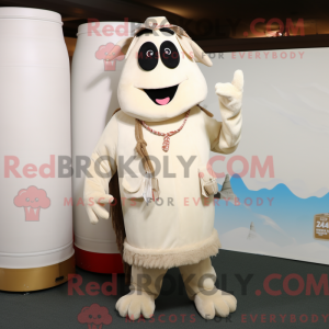Beige Bottle Of Milk mascot...