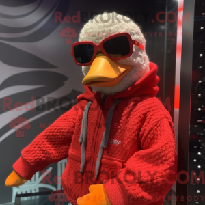 Røde gæss maskotdraktfigur...