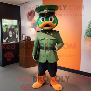 Orange Green Beret mascot...