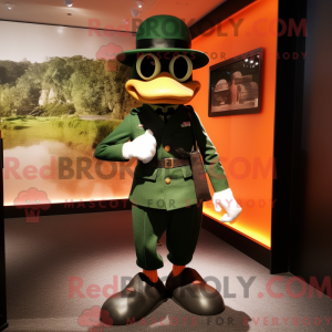 Orange Green Beret mascot...