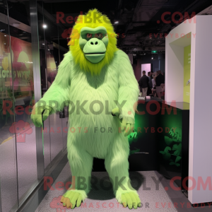 Lime Green Orangutan mascot...