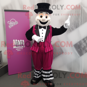Magenta Mime Maskottchen...
