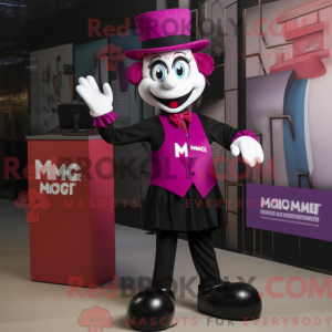 Magenta Mime maskot kostume...