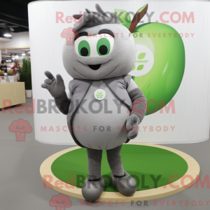 Gray Apple mascot costume...