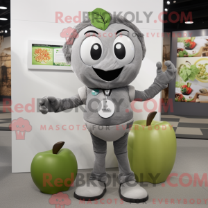 Gray Apple mascot costume...