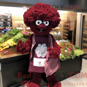 Maroon Cauliflower mascot...