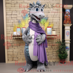 Gray Dragon mascot costume...