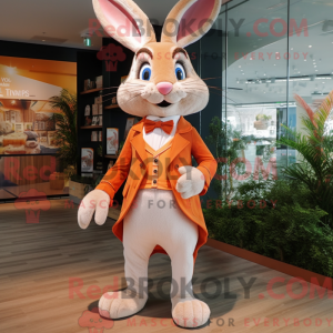 Peach Wild Rabbit mascot...