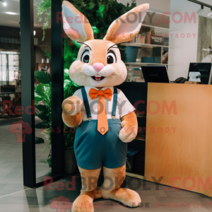 Peach Wild Rabbit maskot...