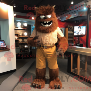 Brun Dæmon maskot kostume...