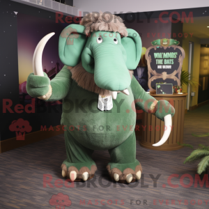 Green Mammoth mascot...