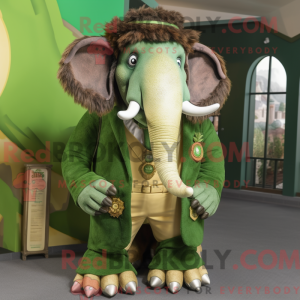 Green Mammoth mascot...