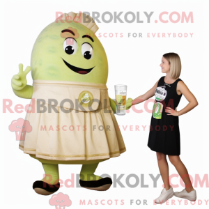 Beige Cucumber mascot...