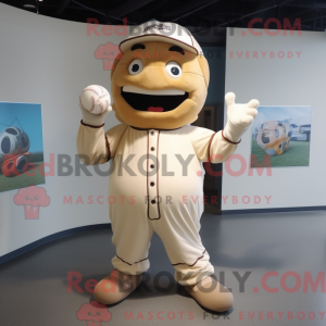 Beige baseballhanske...