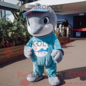 Delfin-Maskottchen-Kostüm...