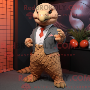Peach Pangolin Maskottchen...
