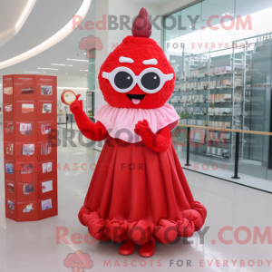 Máscara de sorvete vermelho...