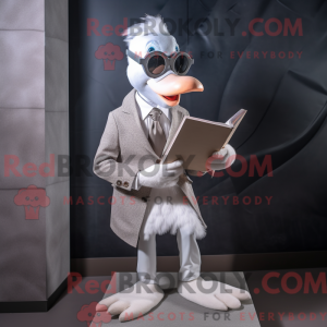 Silver Goose maskot kostume...