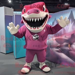 Magenta Megalodon maskot...