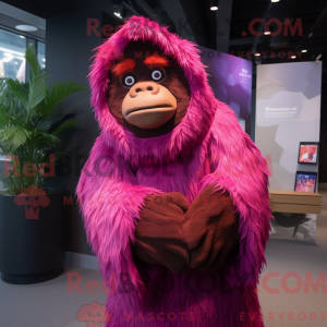 Magenta Orangutan mascot...