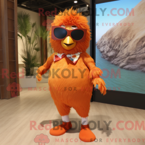Orange Harpy maskot kostume...