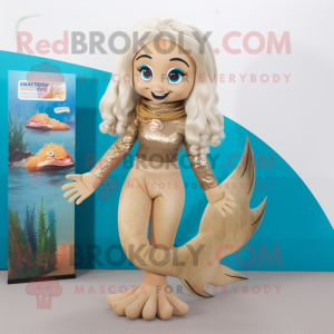 Tan Mermaid mascotte...
