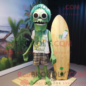 Green Undead mascot costume...