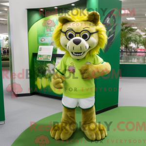 Lime Green Lion maskerad...