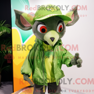 Green Fruit Bat mascot...