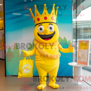 Yellow King mascot costume...