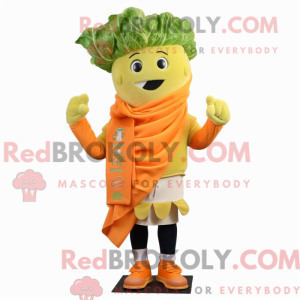 Oransje Cæsar Salat maskot...