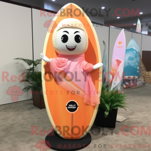 Peach Surfboard mascot...