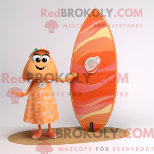 Peach Surfboard mascot...