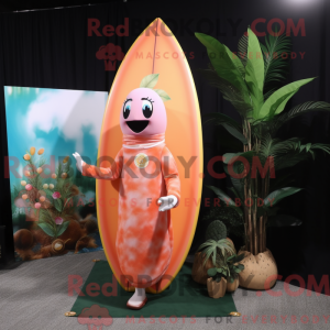 Peach Surfboard mascot...
