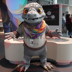 Gray Ceviche mascot costume...