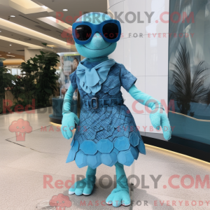 Blue Sea Turtle mascot...