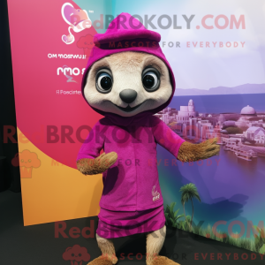 Magenta Meerkat mascot...