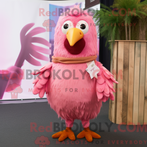 Pink Hens mascot costume...