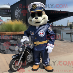 Navy Cod maskotkostumefigur...