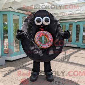 Black Donut-mascottekostuum...