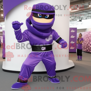 Personaggio mascotte viola...